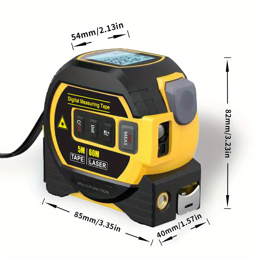 1pc Laser Tape Measure 3 In 1 Digital Tape Measure High Precision Laser ...