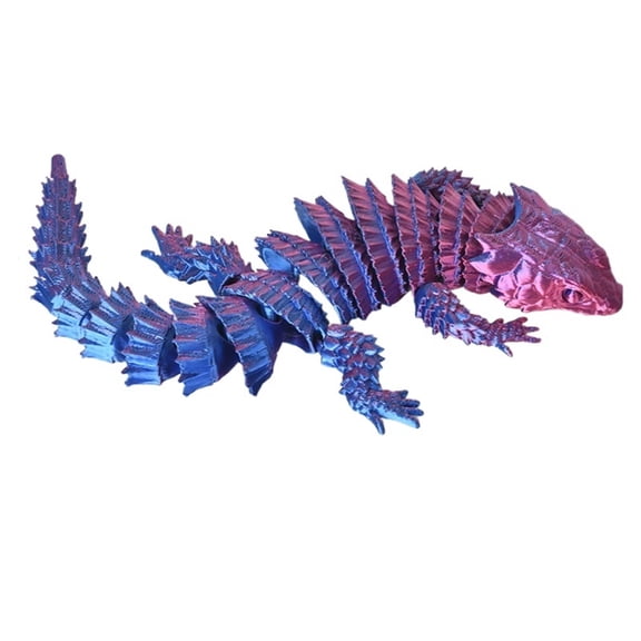 1pc Laser purple 3D Printed Lizards, Home Office And Vehicle Decorations Landscaping Figurines Gifts Home Decorative