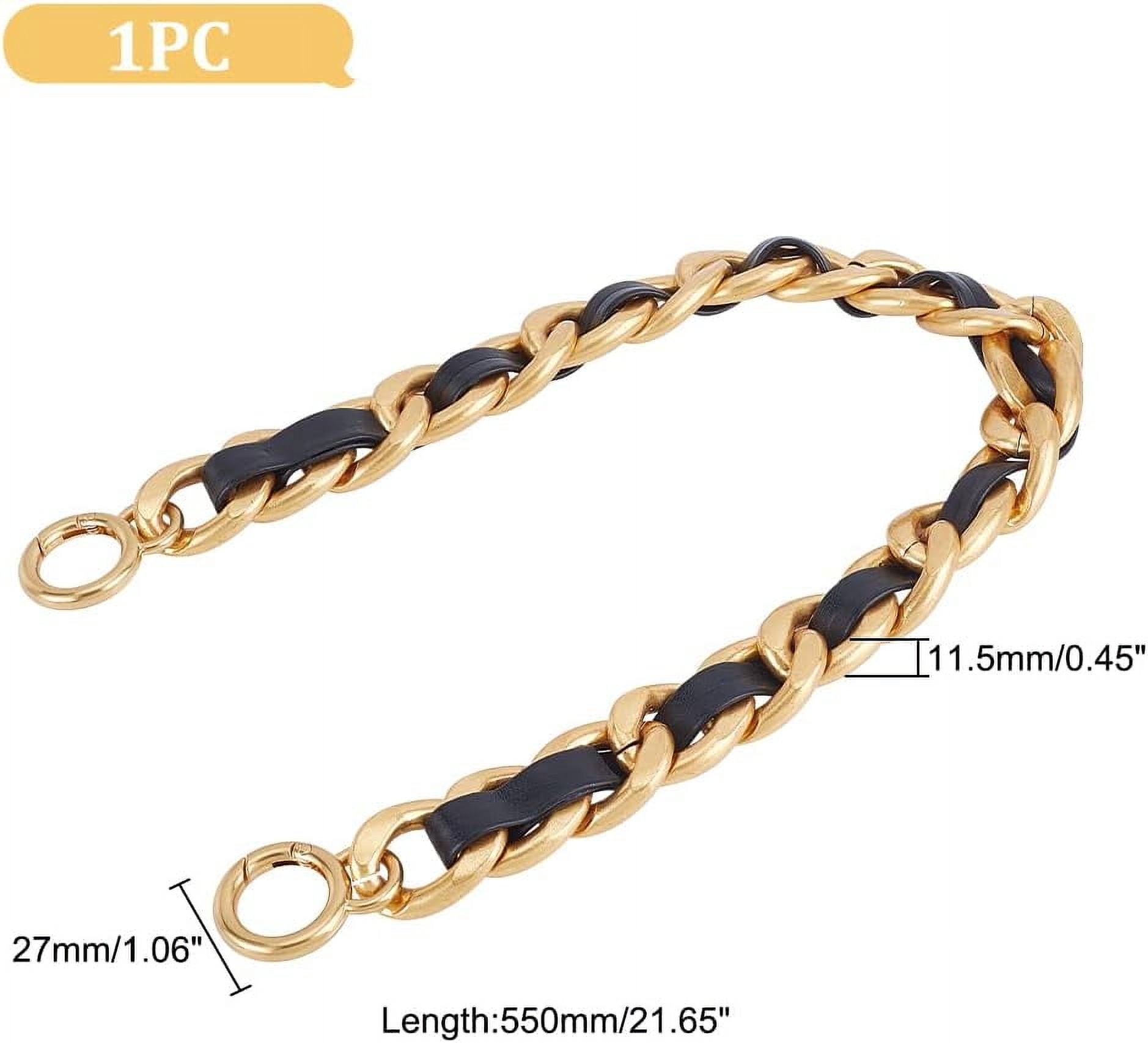 1pc Leather Purse Handle 21.6 Inch PU Leather Handbag Chain Strap Short ...