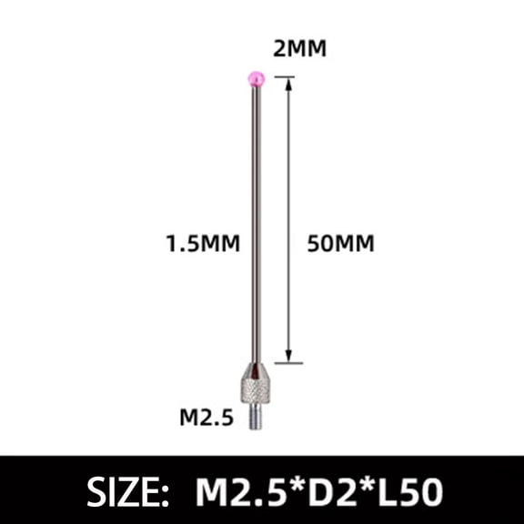 1pc Lever Type Dial Indicator Probe Stainless Steel Micrometer Gauge Indicator Probe For Depth Gauge Lever Type Dial Indicator