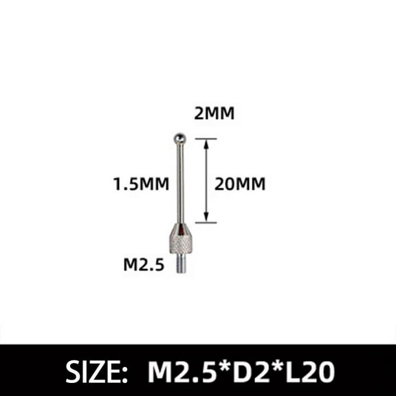 1pc Lever Type Dial Indicator Probe Stainless Steel Micrometer Gauge Indicator Probe For Depth Gauge Lever Type Dial Indicator