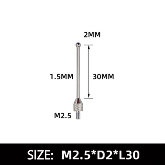 1pc Lever Type Dial Indicator Probe Stainless Steel Micrometer Gauge Indicator Probe For Depth Gauge Lever Type Dial Indicator