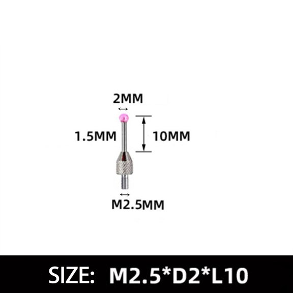 1pc Lever Type Dial Indicator Probe Stainless Steel Micrometer Gauge Indicator Probe For Depth Gauge Lever Type Dial Indicator