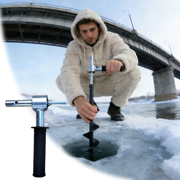 1pc Light Weight Ice Fishing Ice Anchor Drill Adapter for Easy Handling and Quick Changes Between Bit Hand Auger Ice Fishing Drill Adapter (18mm)