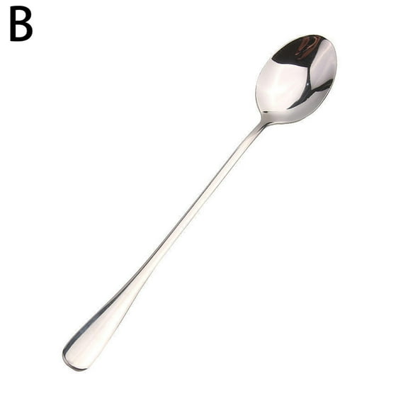 1pc Long Handle Spoon Stainless Steel Stirring Mixing Coffee Ice Cream Tea! P8C3