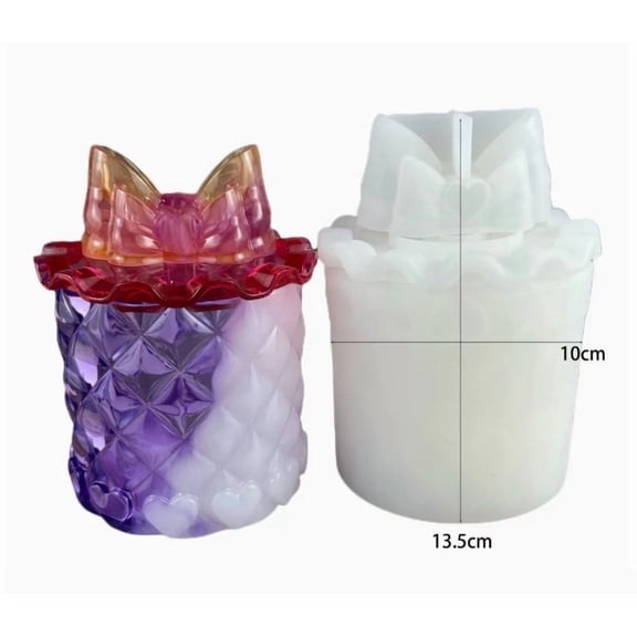 1pc Lotus Leaf Double Bow Silicone Mold - Baking Tools - DIY Cake Decoration Mold