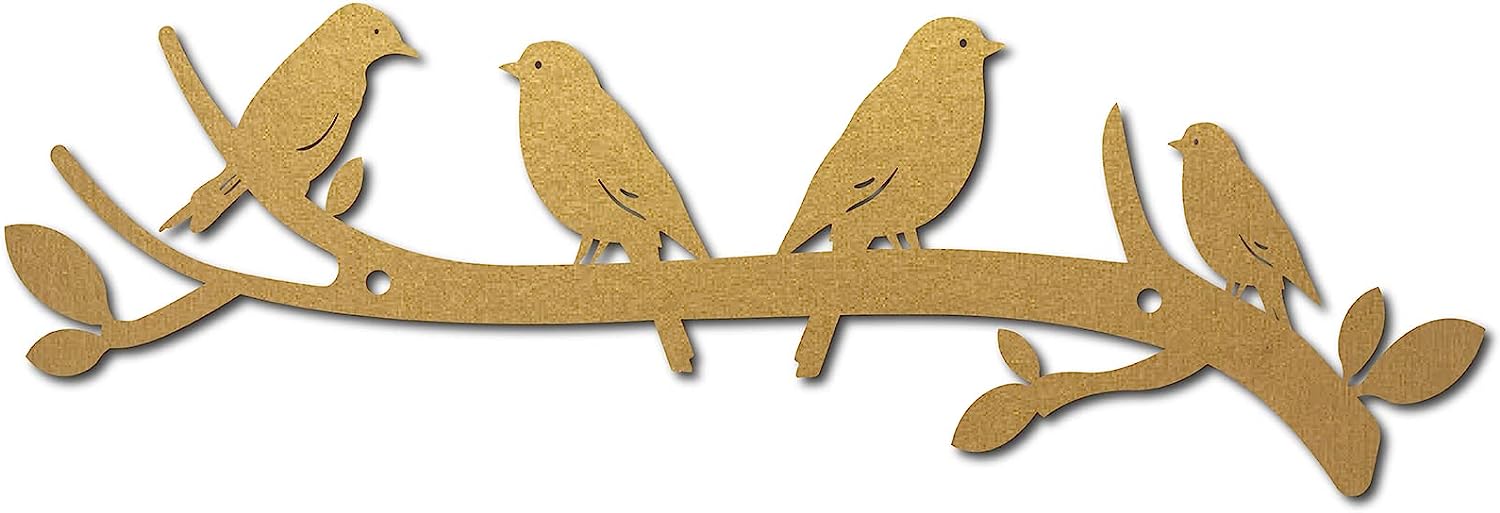 1pc Love Birds on a Branch Metal Wall Decor Tree Art Metal Bird Garden ...