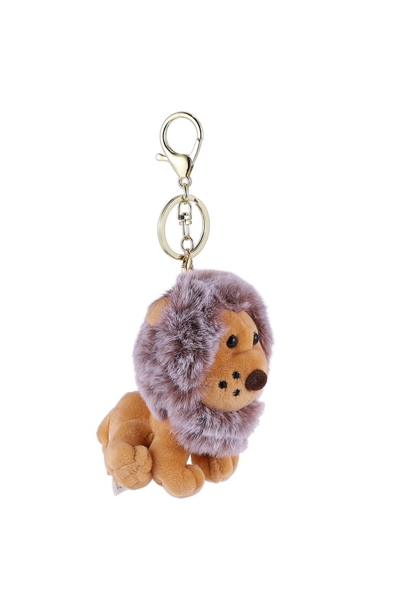1pc Lovely Key Holder Lion Keychain Unique Key Ring Key Decoration Bag Pendant for Decor Use (Brown)