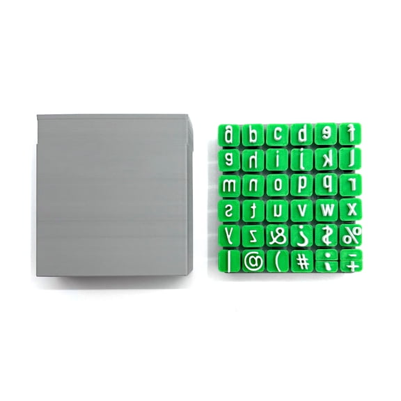 1pc Lower Case Letter+symbol Set -36 Cells Size: 10*6*1cm 3D Printed Clay Stamps Of Uppercase And Lowercase Letters