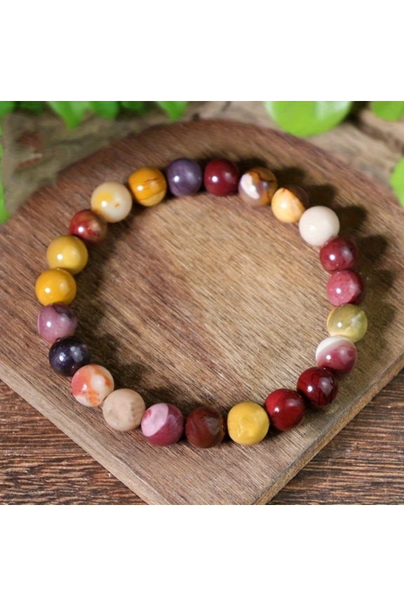 1pc Lucky Bracelet: Natural stone attracts good fortune and abundance, and elastic rope is adjustable in size, making it the perfect gift for family and friends,Black
