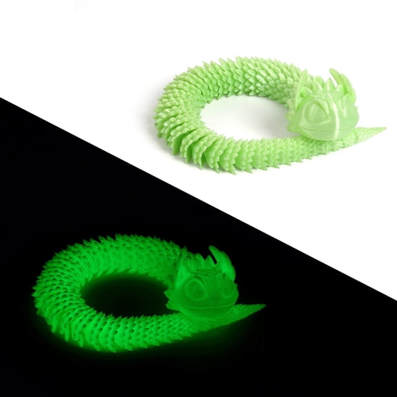 1pc (Luminous Green) Green 31CM 3d Printed Snake Joint Movable Viper, Animal Model
