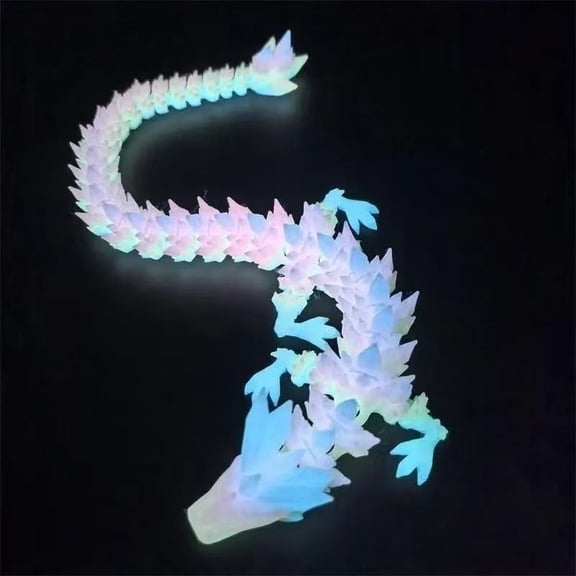 1pc Luminous Rainbow Size: 22cm 3D Printed Dragon Egg Crystal Dragon Home & Car Ornament Dragon Gift Set Figurine Gift