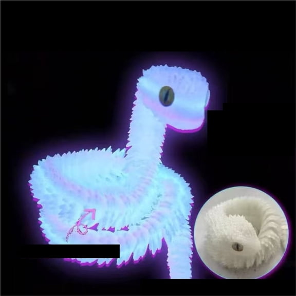 1pc Luminous Rainbow Size: 45cm 3D Printed Figurine, Articulated Animal Model