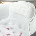 thumbnail image 1 of 1pc Luxury Bath Pillow with 3D Air Mesh & Secure Suction | Neck/Back Support, Machine Washable, Home/Spa Use, 1 of 8