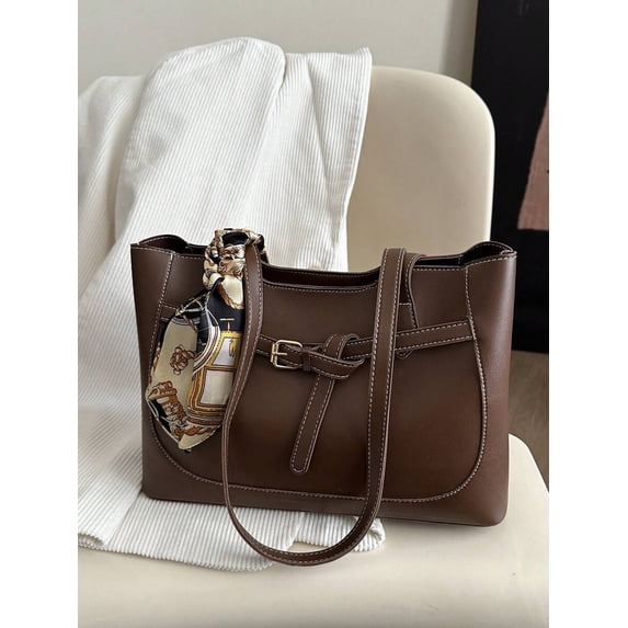 Professionla Color Technology 1pc Luxury Solid Color Versatile Women's Shoulder Handbag, New Fashion ...