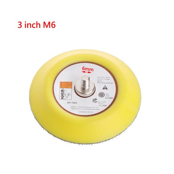 1pc M6/M8 Polishing Sanding Disc Backing Pad 2/3/5 Inch Hook And Loop For Wood Metal Grinding Pneumatic Sander Spare Parts