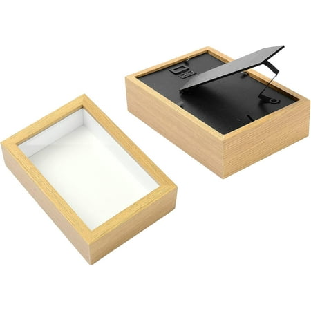1pc MDF(Middle Density Fibreboard) Photo Frame Rectangle Tan 170x120x43mm for DIY craft