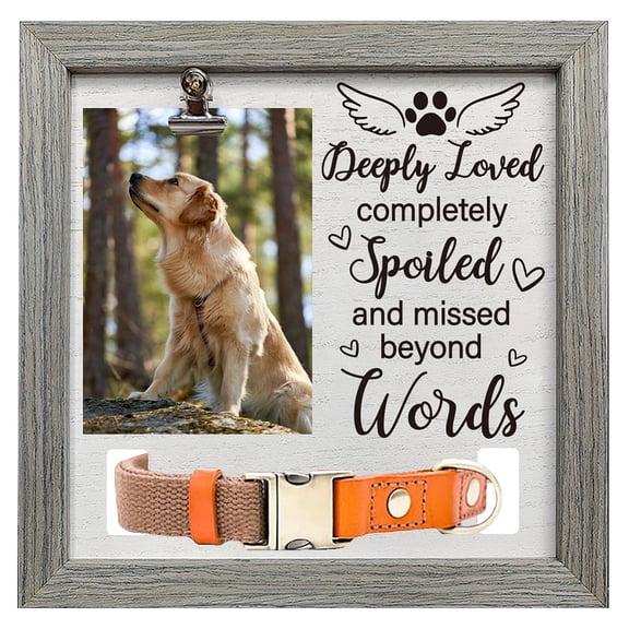 1pc MDF Pet Photo Frames for Tabletop Display Photo Frame Square with Word Wing 230x230mm
