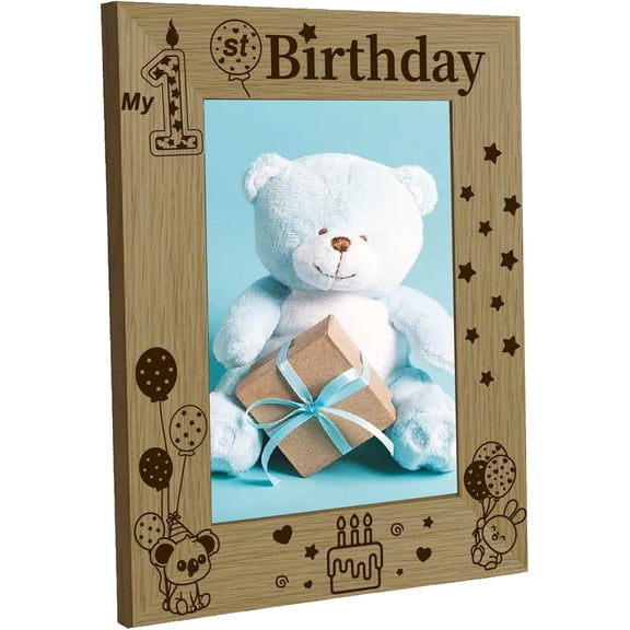 1pc MDF Photo Frames Glass Display Pictures for Tabletop Display Photo Frame Rectangle Star 241x191mm Creation
