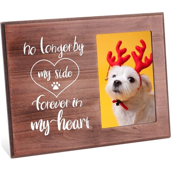 1pc MDF Photo Frames Glass Display Pictures for Tabletop Display Photo Frame Rectangle with Word Saddle Brown 19.5x25.4x1.35cm for DIY