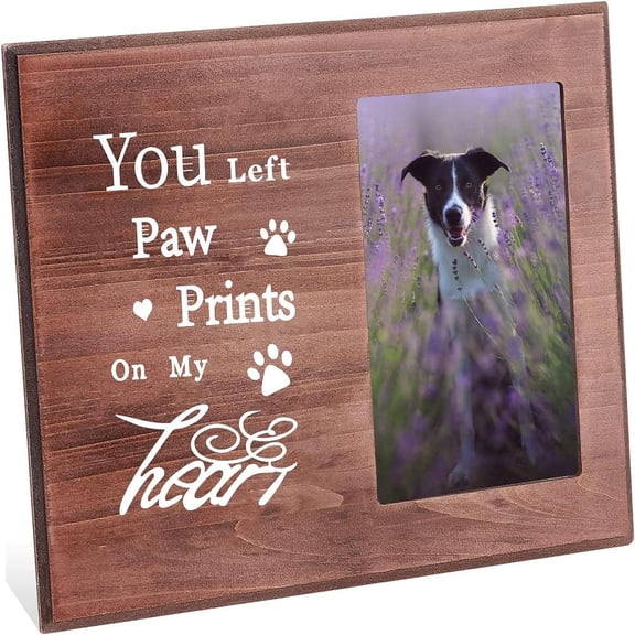 1pc MDF Photo Frames Glass Display Pictures for Tabletop Display Photo Frame Rectangle with Word Saddle Brown 19.5x25.4x1.35cmDIY