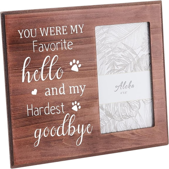 1pc MDF Photo Frames Glass Display Pictures for Tabletop Display Photo Frame Rectangle with Word Saddle Brown 20.3x25.4x1.2cm DIY