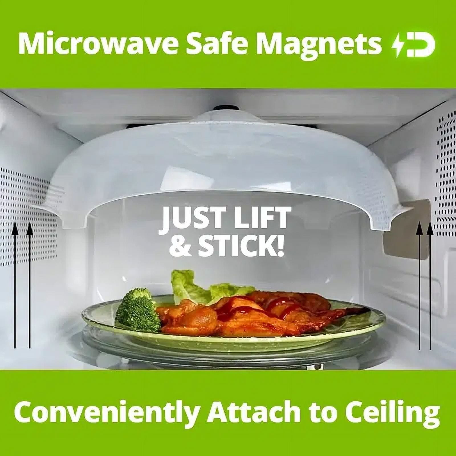 1pc Magnetic Microwave Cover For Food Microwave Splatter Cover 11 12 Clear Microwave  Plate Cover Dish Covers For Microwave Oven Cooking Anti-Splatter Guard Lid  With Steam Vents Large