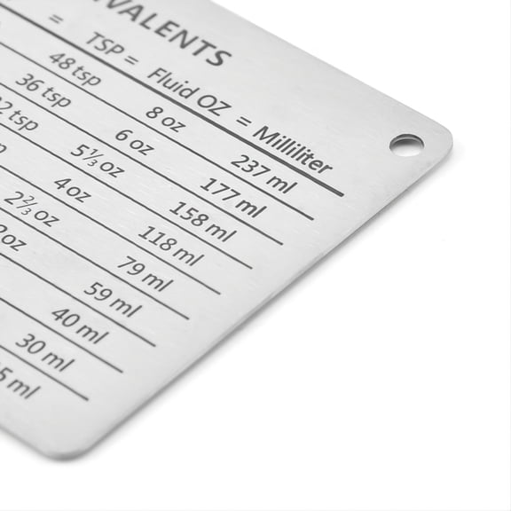 1pc Magnetic Stainless Steel Fridge Plate, Kitchen Unit Conversion Chart Magnet
