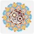 thumbnail image 1 of 1pc Mandala Stencil 30x30cm Yin Yang Stencil Plastic Mandala Flower & YinYang Pattern Stencils Reusable Mandala Floral Painting Stencil, 1 of 7