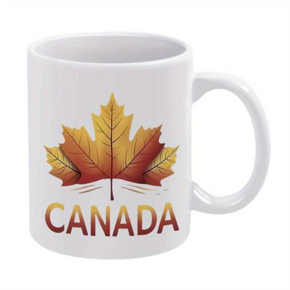 1pc Maple leaf 11oz Ceramic Coffee Mug All Seasons Ideal Friends Family