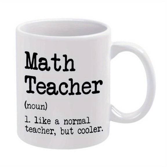 1pc Math Teacher Cooler Mug 11 Ounce Holiday Birthday Christmas Summer