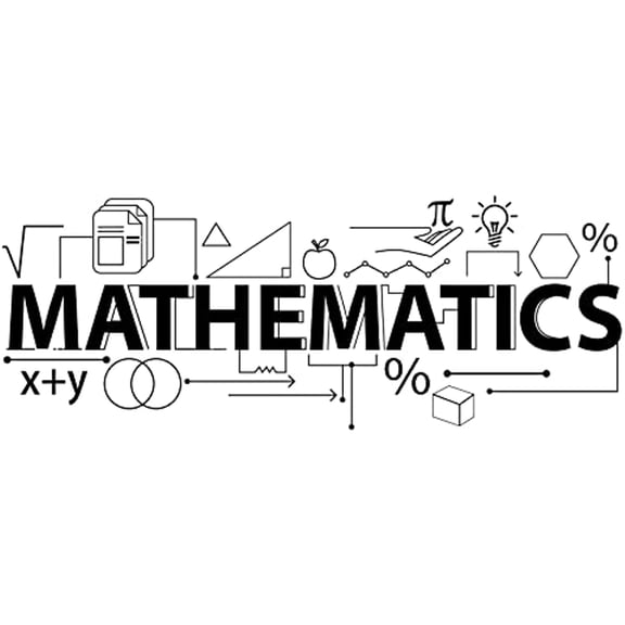 1pc Mathematics Theme PVC Wall Sticker Wall Art Decal Sticker for Classroom Bedroom Wall Decor 17.3x44inch