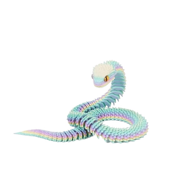 1pc Matte Rainbow Size: 45cm 3D Printed Figurine, Articulated Animal Model