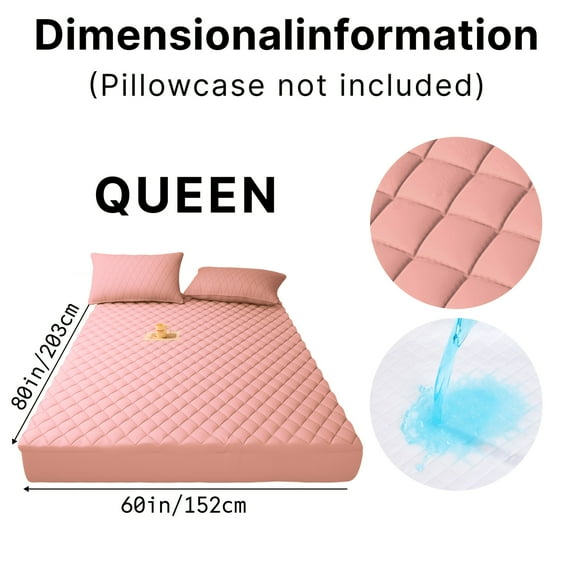 1pc Mattress Protector, Cool And Comfortable Layered Fitted Sheet Solid Color Bedding Design, Can Be Used As A Separate Bedspread, Deep Pocket, Ideal For Bedroom, Guest Room Hotel Mattress Protection