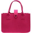 thumbnail image 1 of 1pc Medium Felt Tote Bag Boys And Girls Reusable Gift Bag For Baby Shower Party Favors DIY Handcraft (10.Rose Red), 1 of 4