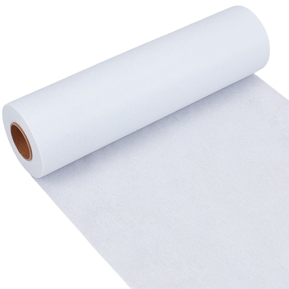 1pc Medium Weight 35g/ White Iron-On Fusible Interfacing 11.81 Inch x 30 Yards Non-Woven Interfacing Iron On Single-Sided Interfacing Non-Woven Apparel Interfacing for Sewing DIY Crafts Supplies