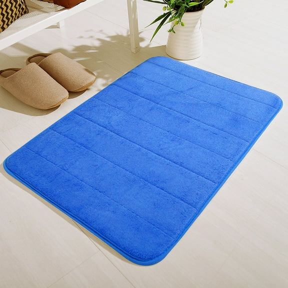 1pc Memory Foam Bath Rug Embossed Bathroom Mat Water Absorbent And Washable Bath Rugs, Non-Slip, Thick, Soft And Comfortable Carpet for Show, 60x40cm/23.6"x15.7"