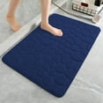 thumbnail image 1 of 1pc Memory Foam Bath Rug Embossed Bathroom Mat Water Absorbent And Washable Bath Rugs, Non-Slip, Thick, Soft And Comfortable Carpet For Show, 1 of 7