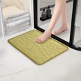 thumbnail image 1 of 1pc Memory Foam Bath Rug | Embossed Low Pile Bathroom Mat | Water Absorbent & Machine Washable | Non-Slip PVC Backing | Soft Square Carpet for Shower, 60x40cm, 1 of 5