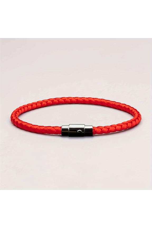 1pc Men'S Rope Braid Bracelet Men Red Thread Bracelet Attract Magnetic Couple Bracelet, Father'S Day Gift,Red