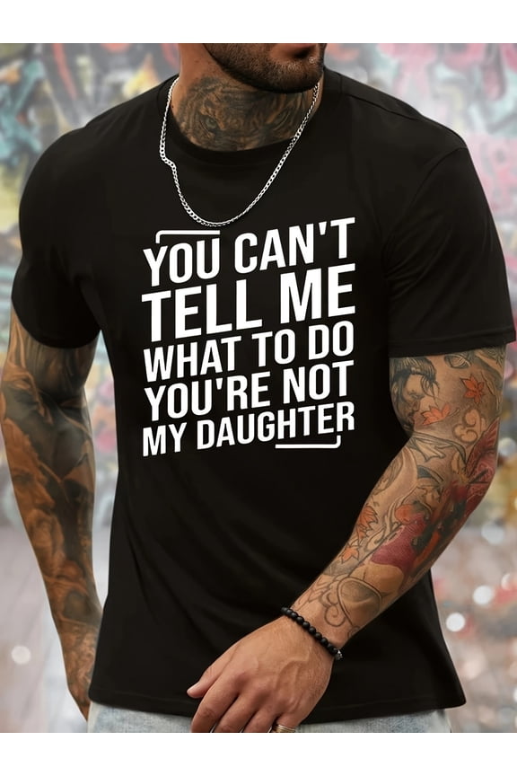 1pc Men's Funny Mike Graphic T-Shirt - 100% Cotton Crew Neck Short Sleeve Tee, Regular Fit 180gsm, Humorous Slogan Print, All-Season Casual Wear for Outdoor & Weekend Activities - Ideal Gift