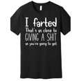 thumbnail image 1 of 1pc, Men's I FARTED Letter Print Crew Neck And Short Sleeve T-shirt, Pure Tops For Summer Casual And Street Wear, 1 of 5