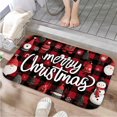 thumbnail image 1 of 1pc Merry Christmas Absorbent Non-Slip Bathroom Thickened Flannel Rug Decor,Soft,Quick Drying,Suitable For Indoor/outdoor Use,Bathrooms,Bedrooms,Kitchens,Terrace,Laundry Rooms,16"x24", 1 of 9
