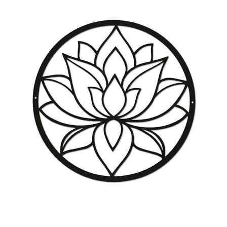 1pc Metal Art Lotus Shape Wall Hanging Decor Indoor Fashion home background Decor Dining Room Wall Hanging Livingroom bedroom decora