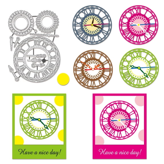 1pc Metal Clock Dies for Scrapbooking Paper Craft Card Making Stencils