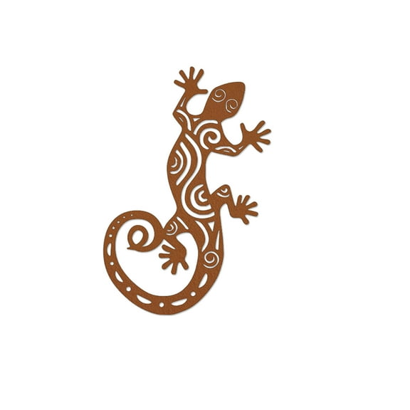 1pc Metal Gecko Wall Decoration, Metal Art Lizard 3D Wall Silhouette Metal Wall Decor, Bedroom Living Room Decor Sculpture gift