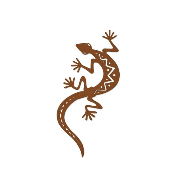 1pc Metal Gecko Wall Decoration, Metal Art Lizard 3D Wall Silhouette Metal Wall Decor, Bedroom Living Room Decor Sculpture gift