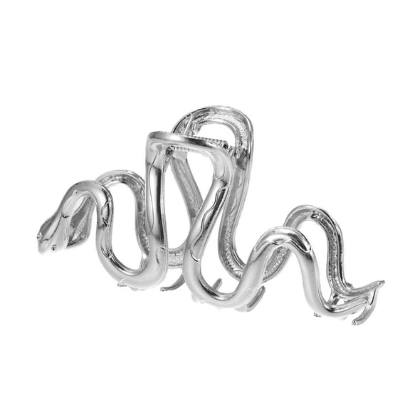 1pc Metal Hair Claws Hair Clips Hair Barrettes for Women Silver Tone 4.37''x2.20''x1.18''