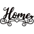 thumbnail image 1 of 1pc Metal Home Sign Decor Wall Art 10x11.5 Home with Swirl Metal Wall Decor Black Scroll Wall Hanging Decor, 1 of 9