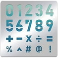thumbnail image 1 of 1pc Metal Number Stencils Reusable Mathematical Symbol Stainless Steel Stencils Templates, 1 of 9